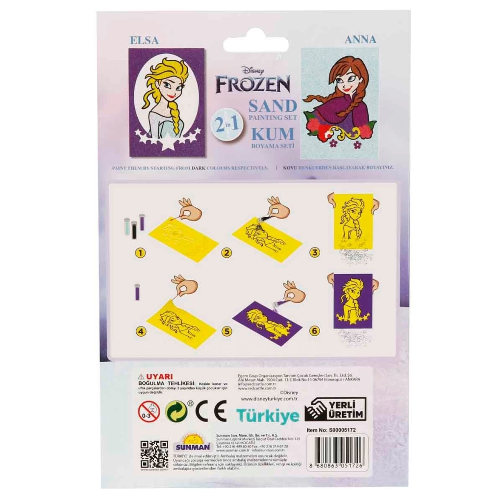 Çocuk 2in1 Disney Frozen Kum Boyama Seti DS 31 - Görsel 4