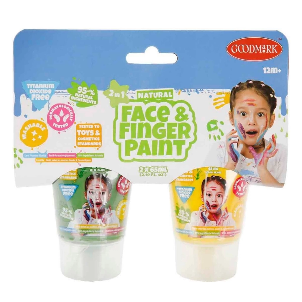 Eğitici Çocuk 2in1 Doğal Yüz ve Parmak Boyası 2’li - Görsel 2