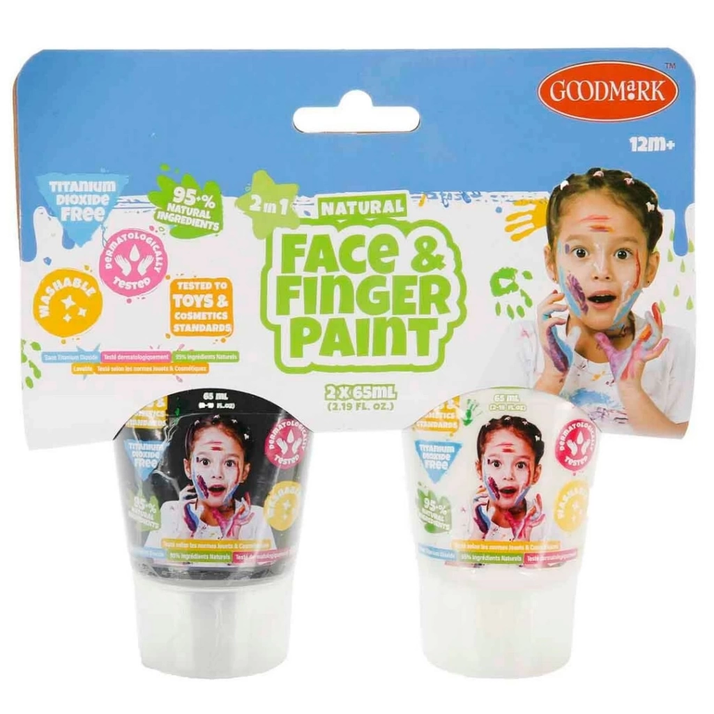 Eğitici Çocuk 2in1 Doğal Yüz ve Parmak Boyası 2’li - Görsel 3