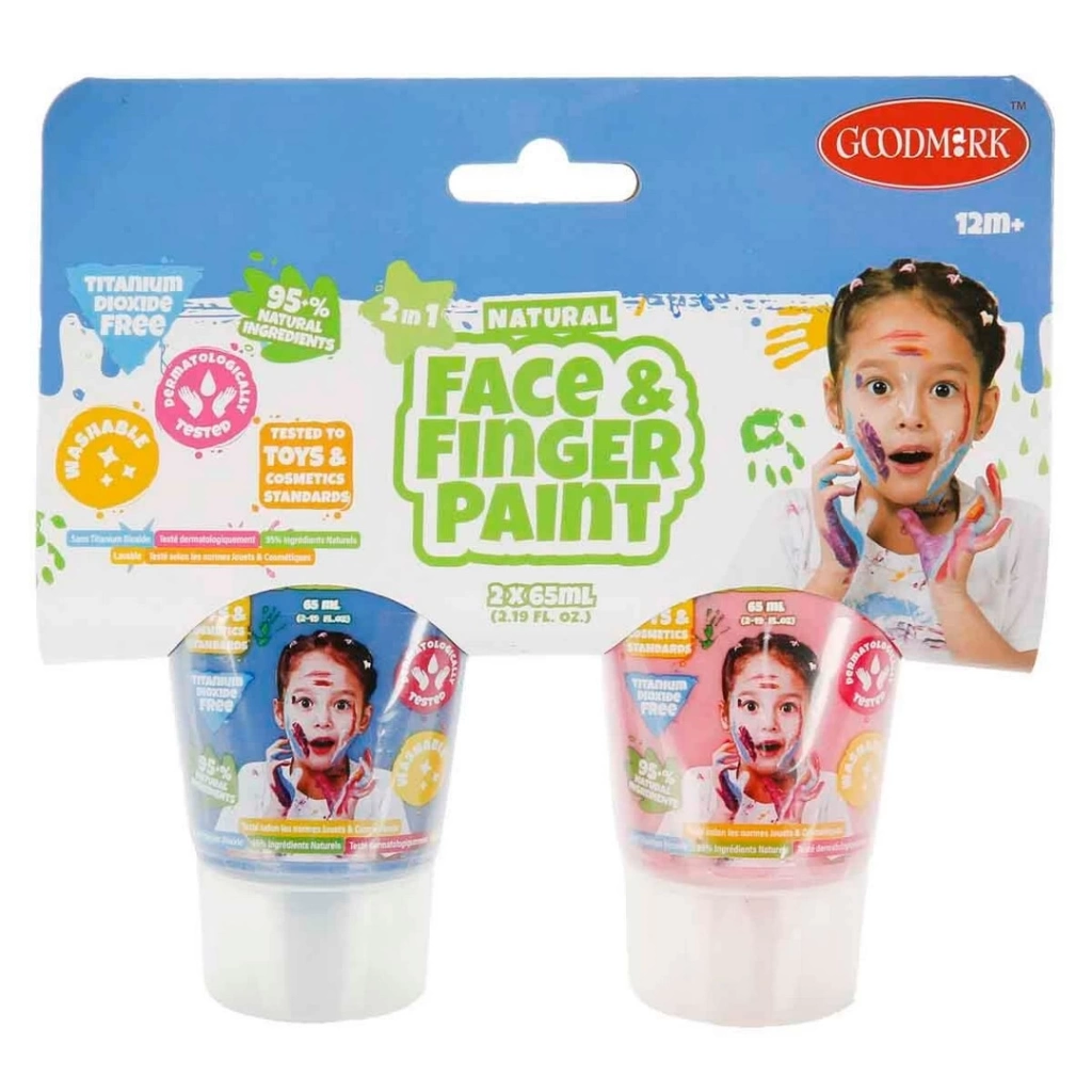 Eğitici Çocuk 2in1 Doğal Yüz ve Parmak Boyası 2’li - Görsel 4
