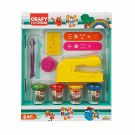 Çocuk 30992 Crafy Oyun Hamuru Tasarım Seti 200 g - 10 Parça -Sunman