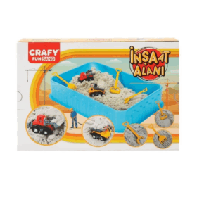 Çocuk 3470 Crafy İnşaat Alanı Oyun Kumu Seti 250 gr 7 Parça