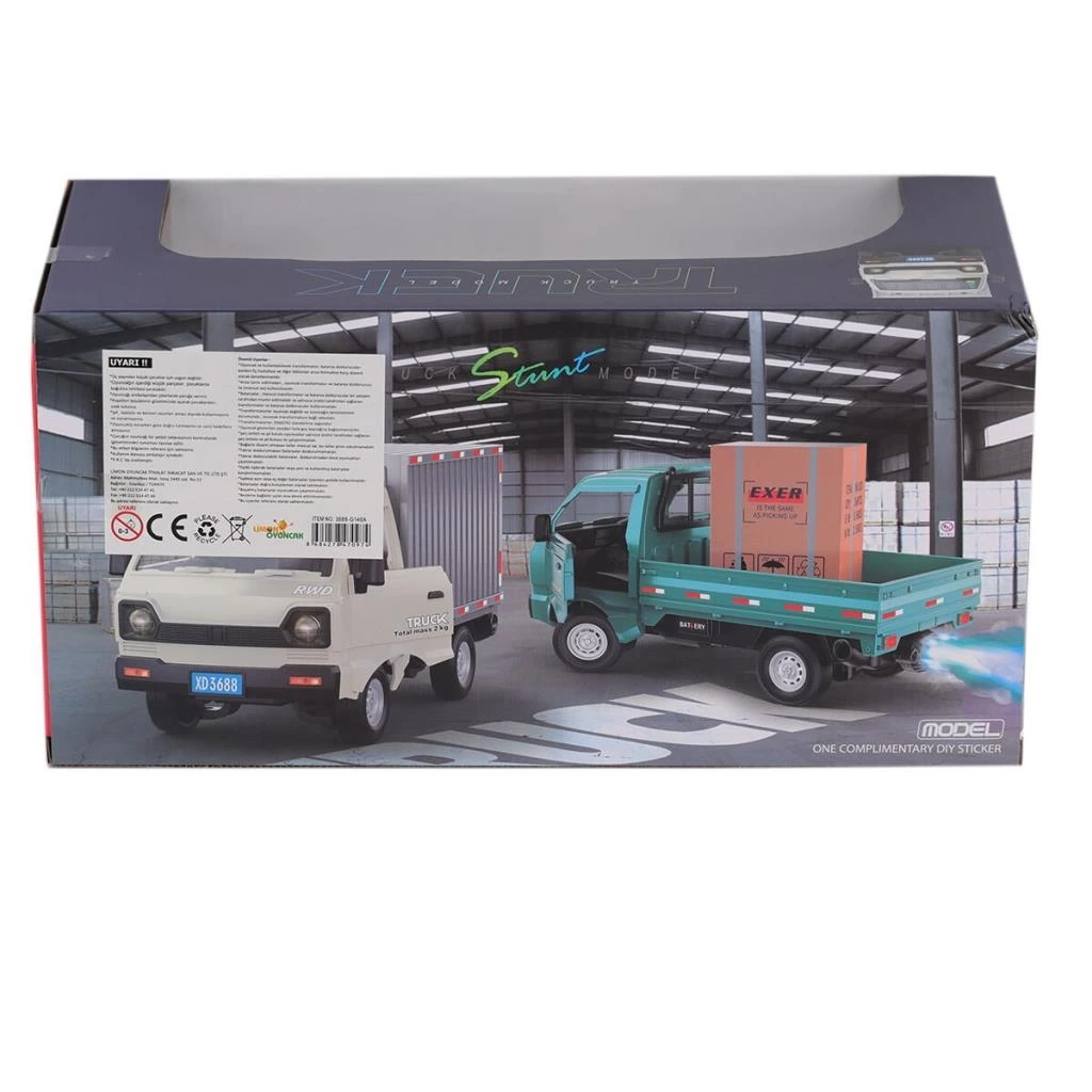 Çocuk Eğitici Oyuncak 3688-G148A Şarjlı Kumandalı Duman Atan Kamyon - Görsel 5