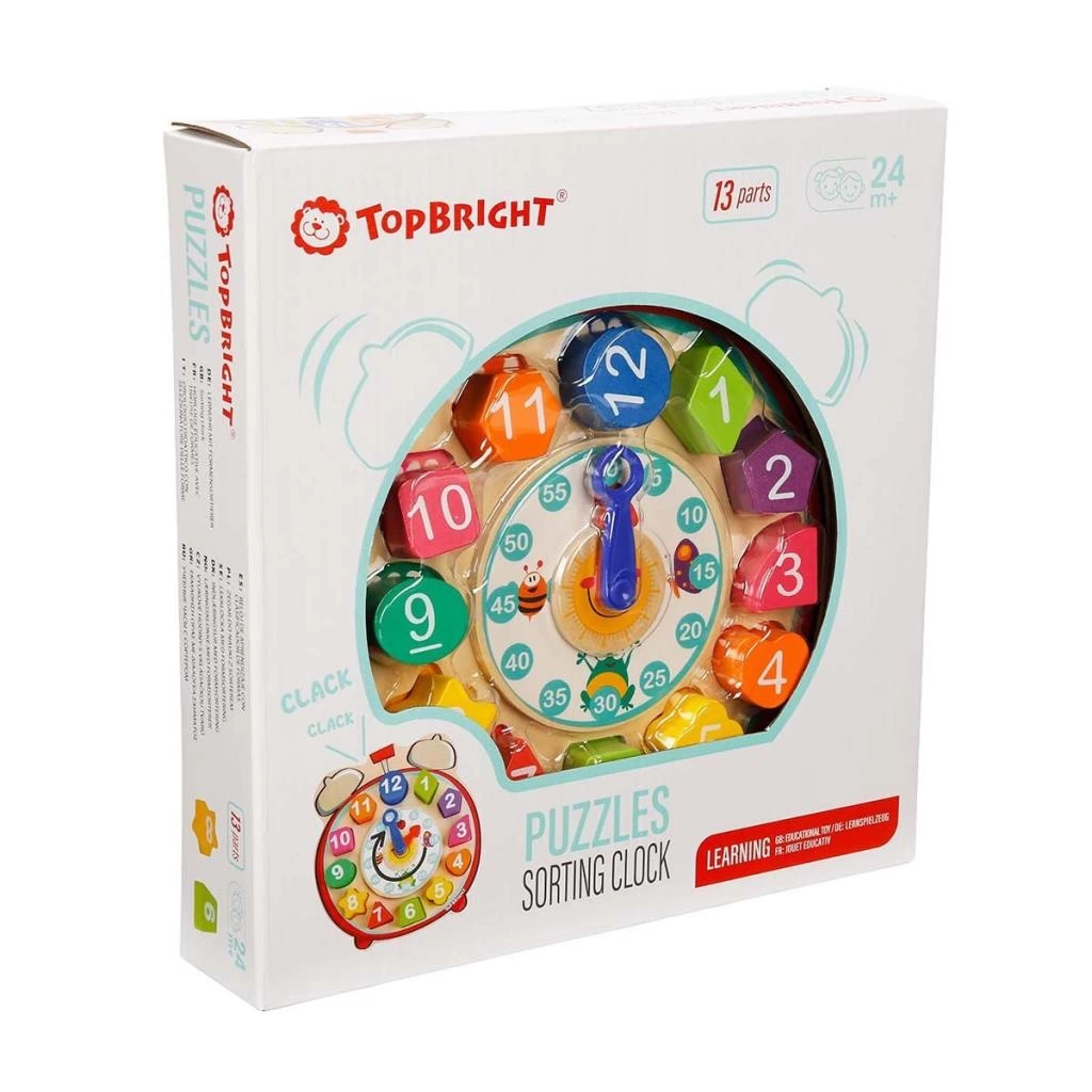 Çocuk Eğitici Oyuncak 3904 SUN-Tahta Bultak Saat - Görsel 2