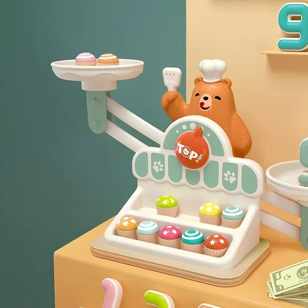 Çocuk Eğitici Oyuncak 3905 SUN-Ahşap Manyetik Terazi Alışveriş Oyunu - Görsel 4