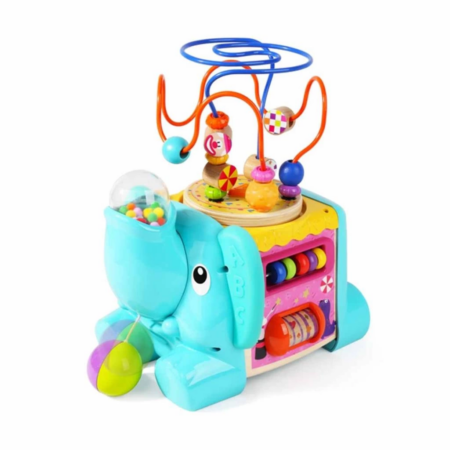 Çocuk Eğitici Oyuncak 3906 SUN-Tahta Oyuncaklar Aktivite Küpü 5 İN 1