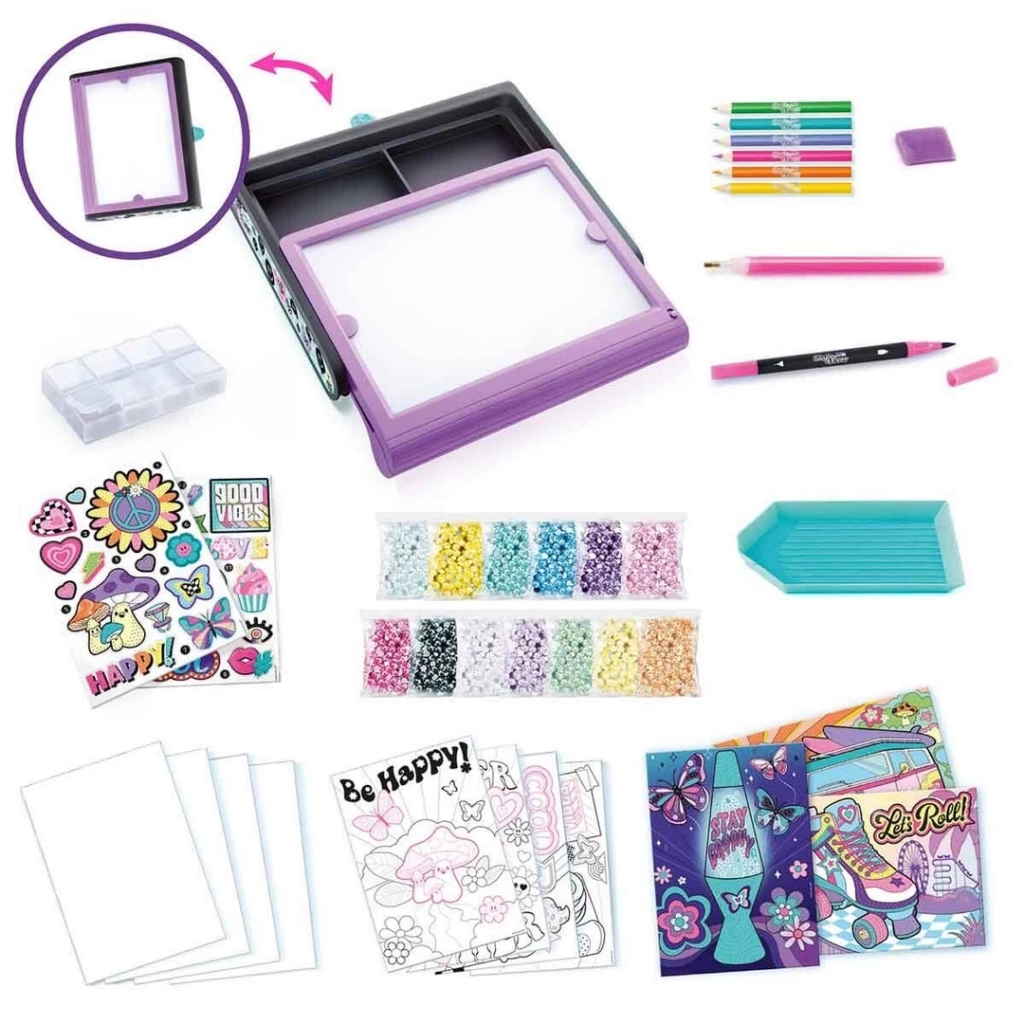 3in1 LED Işıklı Elmas Sanatı Seti Çocuklar İçin Yaratıcı Tasarım Seti - Görsel 2