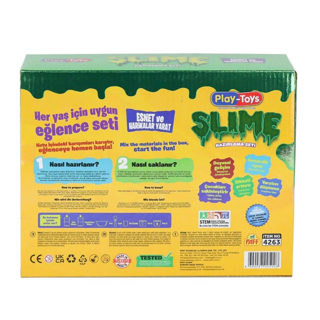 DIY Slime Set Classic Playtoys Kendin Yap Eğlenceli Aktivite - Görsel 2