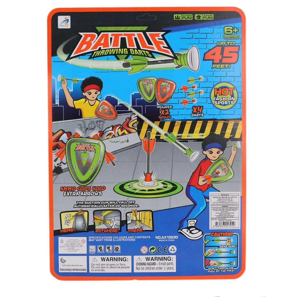 Çocuk Eğitici Gelişim 4305 SUN-YFN-DART-BATTLE THROWİNG 2 HEDEFLİ 4 OKLU DART - Görsel 2