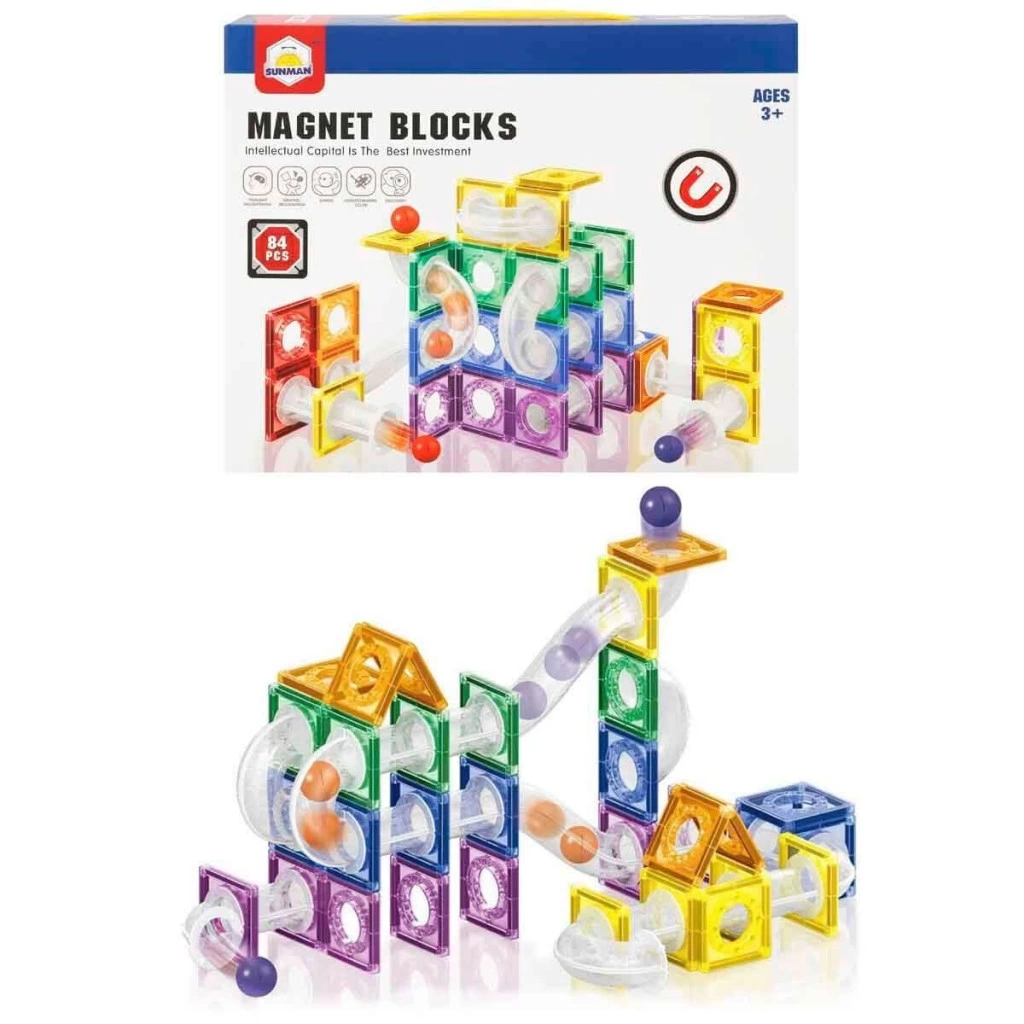 Eğitici Çocuk 4397 SUN-YFN-MANYETİK BLOK 84PRÇ - Görsel 2