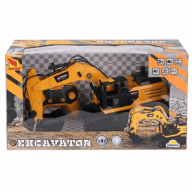 Kumandalı Sesli Işıklı Ekskavatör, İnşaat Oyunları İçin Eğlenceli Araç