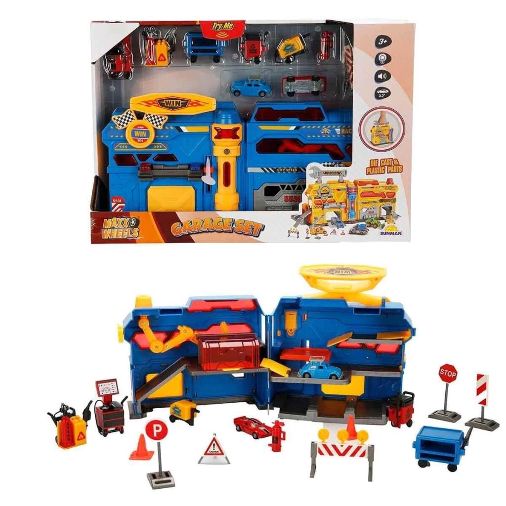 Işıklı İnşaat Garaj Seti – Çocuklar İçin İnteraktif Araç Oyunu - Görsel 3