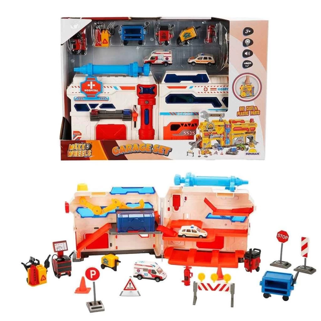 Işıklı İnşaat Garaj Seti – Çocuklar İçin İnteraktif Araç Oyunu - Görsel 4