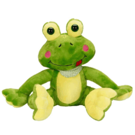 Çocuk 4741 Oturan Peluş Kurbağa 30 cm -Sunman