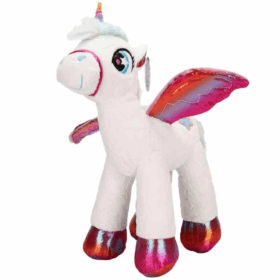 Çocuk 4742 Kanatlı Unicorn Peluş 42 cm -Sunman