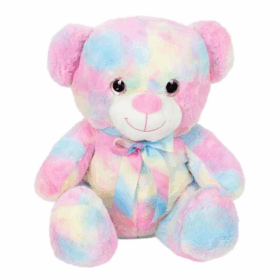 Çocuk 4771 Gökkuşağı Renkli Peluş Ayı 45 cm -Sunman
