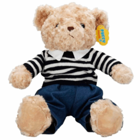 Çocuk 4807 Kıyafetli Peluş Ayı Teddy Bear 37 cm -Sunman