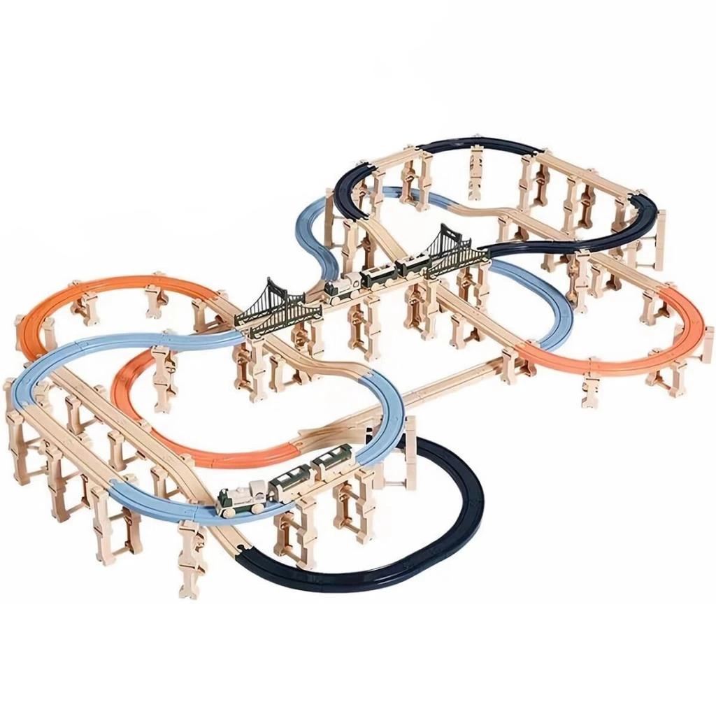 Eğitici Çocuk Oyuncak 5098 SUN-Sunman S00005098 - Tren Set Klasik- 327 Parça - Görsel 3