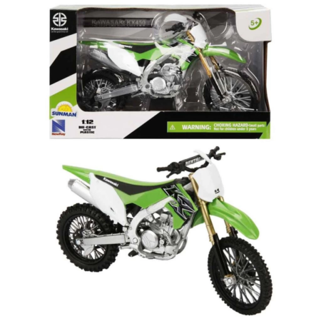 Çocuk Eğitici Oyuncak 57483 SUN- Kawasakı  KX450 Yeşil 1:12
