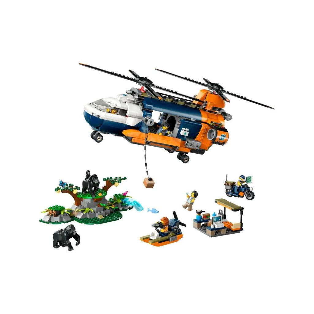Çocuk 60437 Lego City Orman Kaşifinin Helikopteri Kamp Yerinde 881 parça +8 yaş - Görsel 2