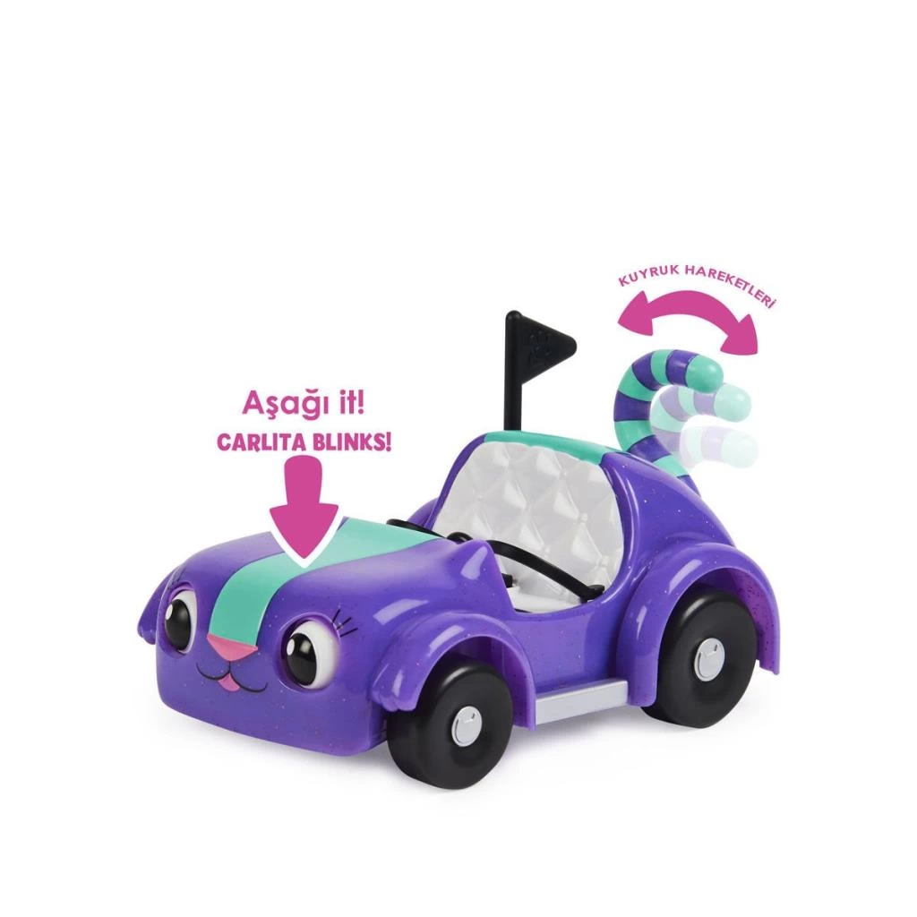 Gabbys Dollhouse Pandy Paws ve Carlita Araba Eğlenceli Araba Oyuncağı - Görsel 2