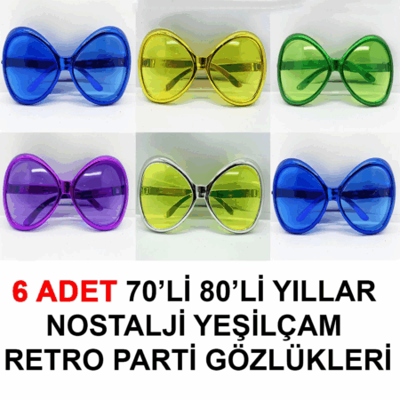 Retro Tarz Yeşilçam Gözlükleri – Nostaljik Parti Aksesuarı