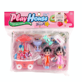 Çocuk Şekerci Arabası ve Mini Figürler – Eğlenceli Oyun Seti