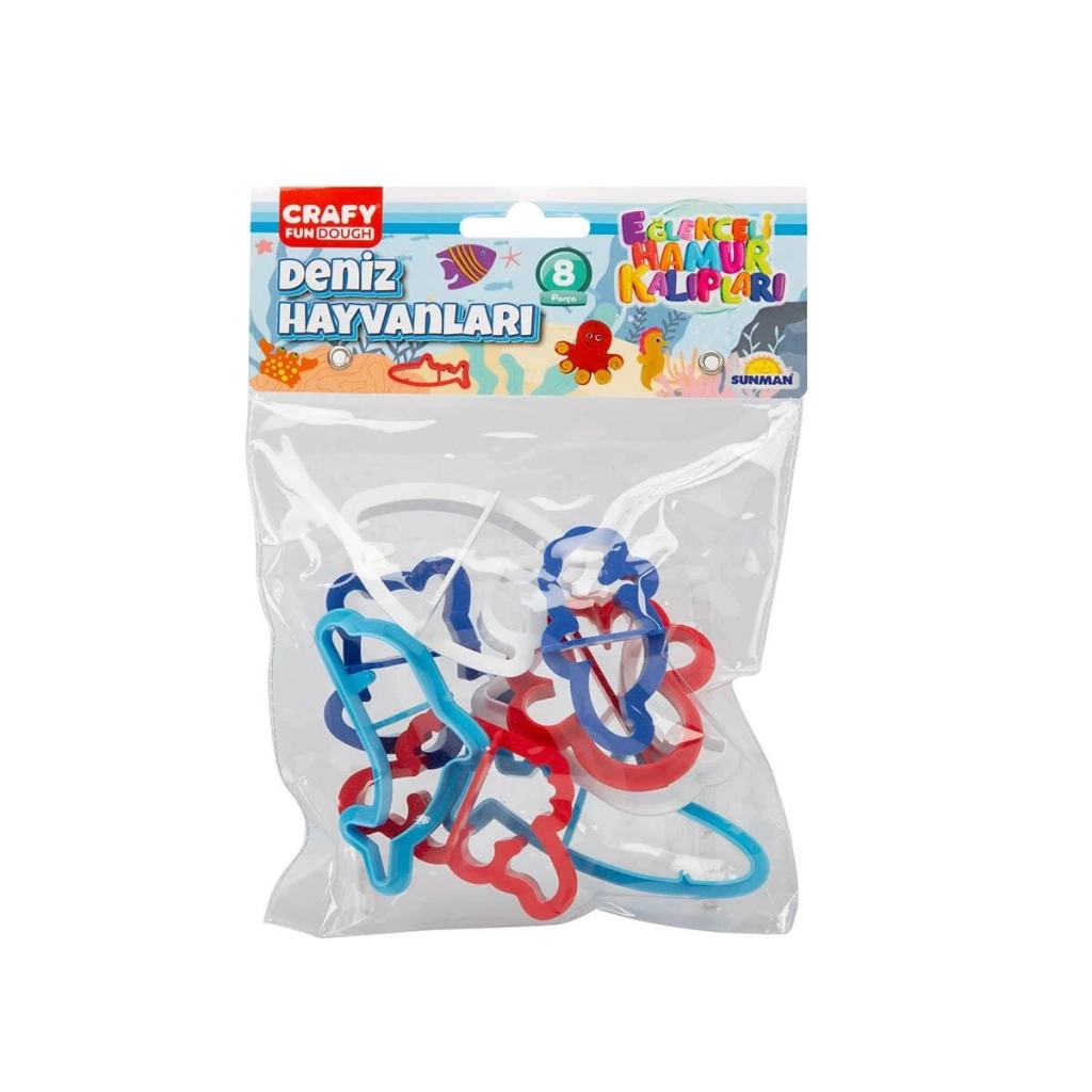 8’li Oyun Hamuru Kalıp Seti Deniz Hayvanları - Görsel 3