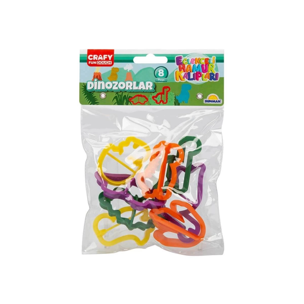 8’li Oyun Hamuru Kalıp Seti Dinozorlar - Görsel 3