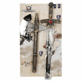 Çocuk 9121 Sesli Şövalye Seti Kılıç Balta -Sunman