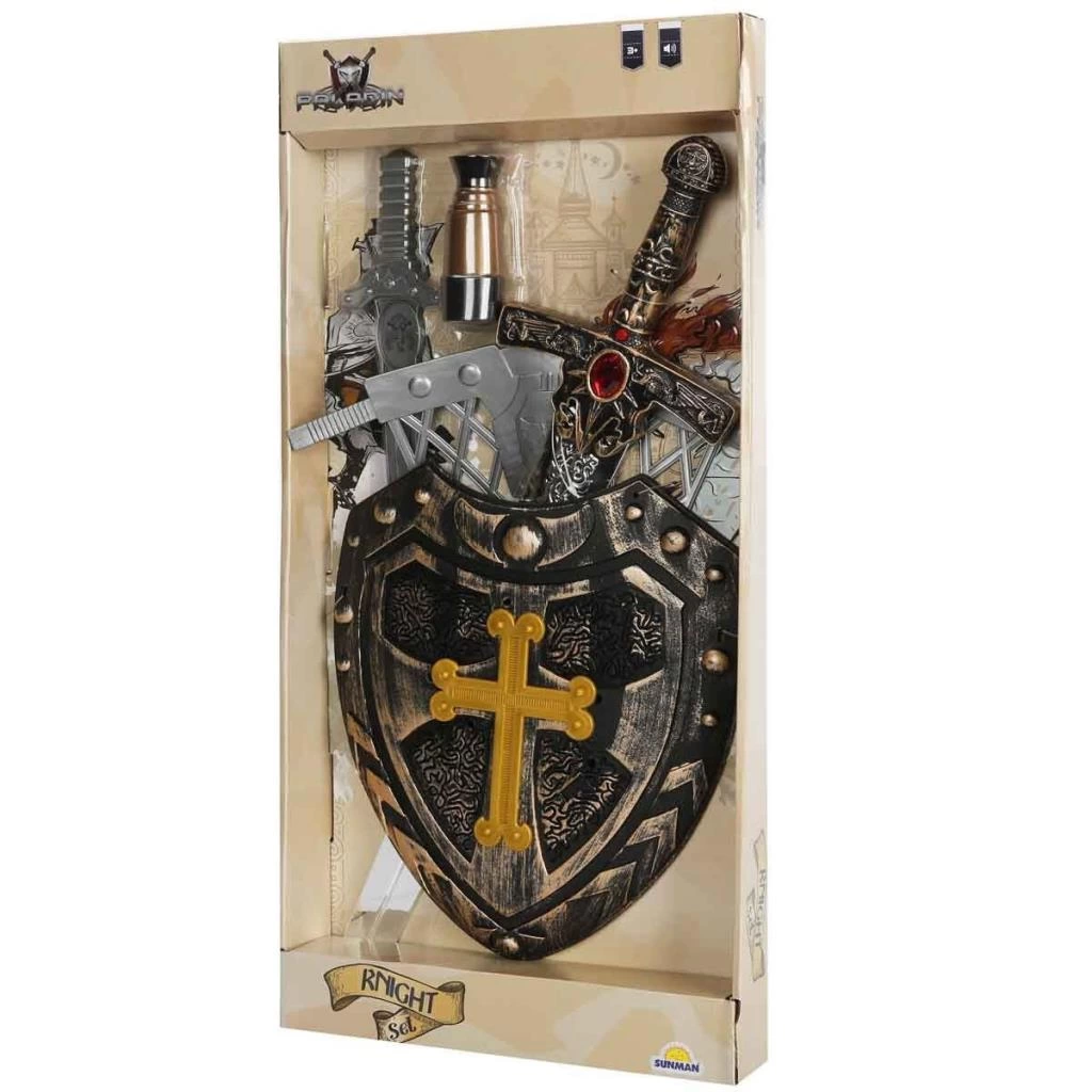 Eğitici Oyuncak 9135 SUN-YFN-PAL-ŞÖVALYE SET KALK DÜRB BIÇAK SESLİ ORT KUTU 2A - Görsel 5