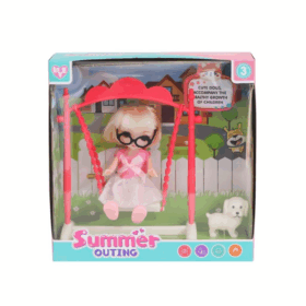 Çocuk 925-141 Salıncaklı Köpekli Bebek Oyun Seti -Karsan