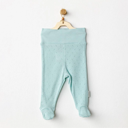 Doğal Tonları ile Bebeklerin Günlük Rahatlığını Sağlayan Patikli Pantolon – Yeşil