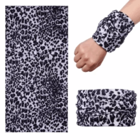 Çocuk Açık Renk Leopar Baf Bandana Maske