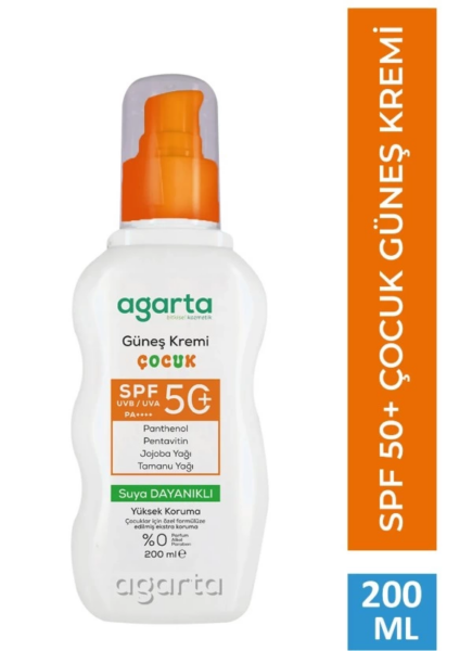 Eğitici Oyuncak Agarta Doğal Güneş Kremi Çocuk 50 SPF 200 ml