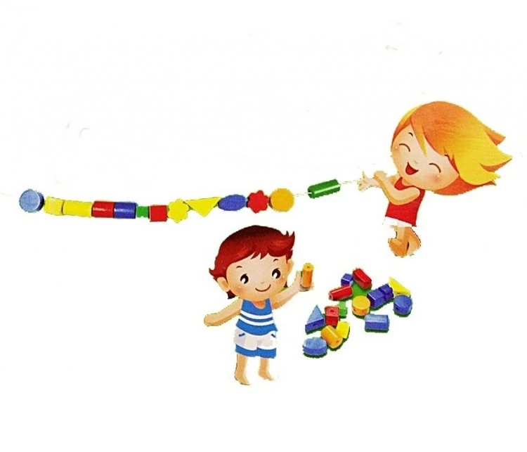 Çocuk Ahşap 50 Parça İpe Dizme Oyunu - Görsel 2