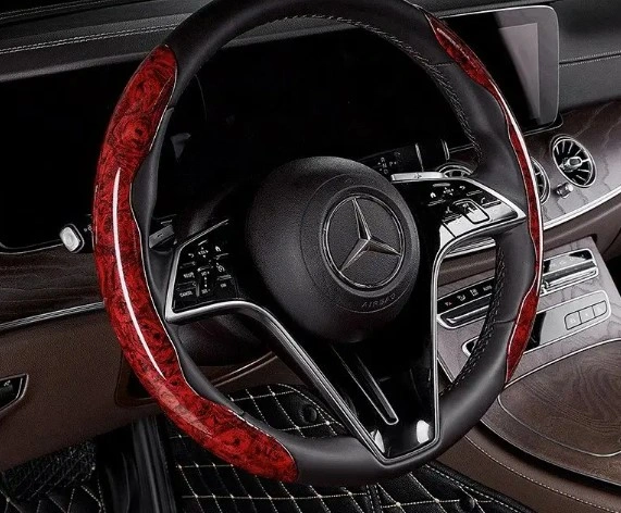 Eğitici Oyuncak Ahşap Tasarımlı Direksiyon Simidi Koruma Kılıfı 2 li - Görsel 3