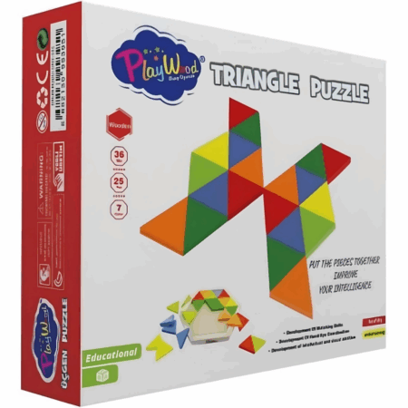 Çocuk Ahşap Üçgen Puzzle