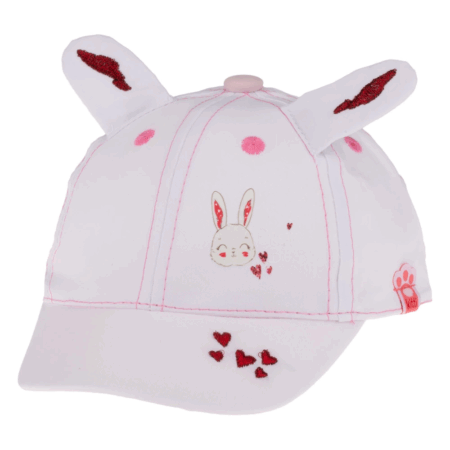 Çocuk Alık Kız Şapka (0-18 Ay) Y24000-02 Beyaz