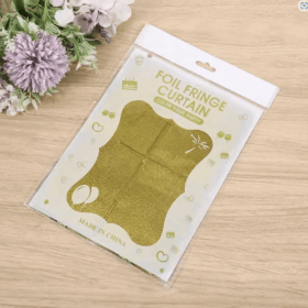 Çocuk   Altın Gold Renk Dikdörtgen Kesim Parlak Sim Görünümlü Fon Perde Dekor 1x2 Metre