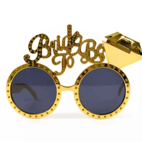 Çocuk Altın Renk Bride To Be Yazılı Gelin Gözlüğü 15x10 cm