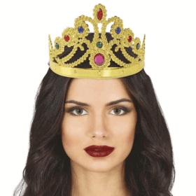 Çocuk AltınRenkPlastikPrensesTacıKraliçeTacı60cm