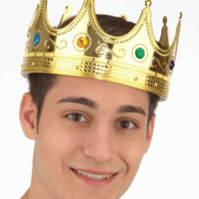 Çocuk AltınRenkYetişkinÇocukUyumluKralTacı60cm