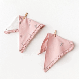 Çocuk Andywawa AC25051 Puppy Gazelle 2'Li Fular Önlük Pink