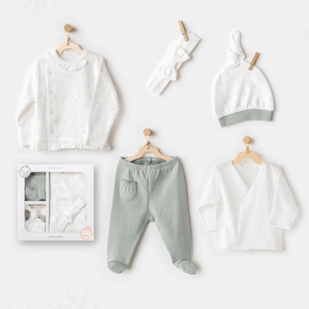 Çocuk Andywawa AC25130 Cute Bear Friends 5'Li Hastane Çıkışı Green