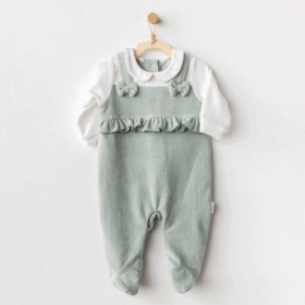 Andywawa AC25133 Cute Bear Friends Kadife Tulum Green