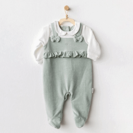 Andywawa AC25133 Cute Bear Friends Kadife Tulum Green