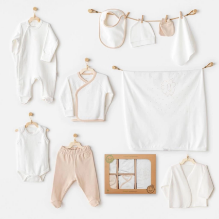 Organic Line 10'lu Hastane Çıkışı Ekru Eğitici ve Konforlu Bebek Seti Çocuk Gelişimine Destek