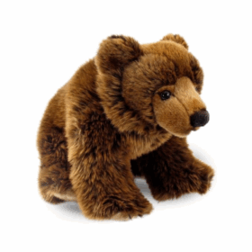 ANM-20855  Peluş Boz Ayı 33 cm Kahverengi -Necotoys