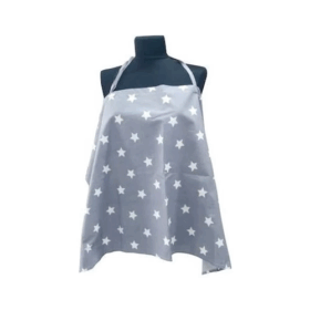 Çocuk Anne Emzirme Örtüsü Gri Yıldız